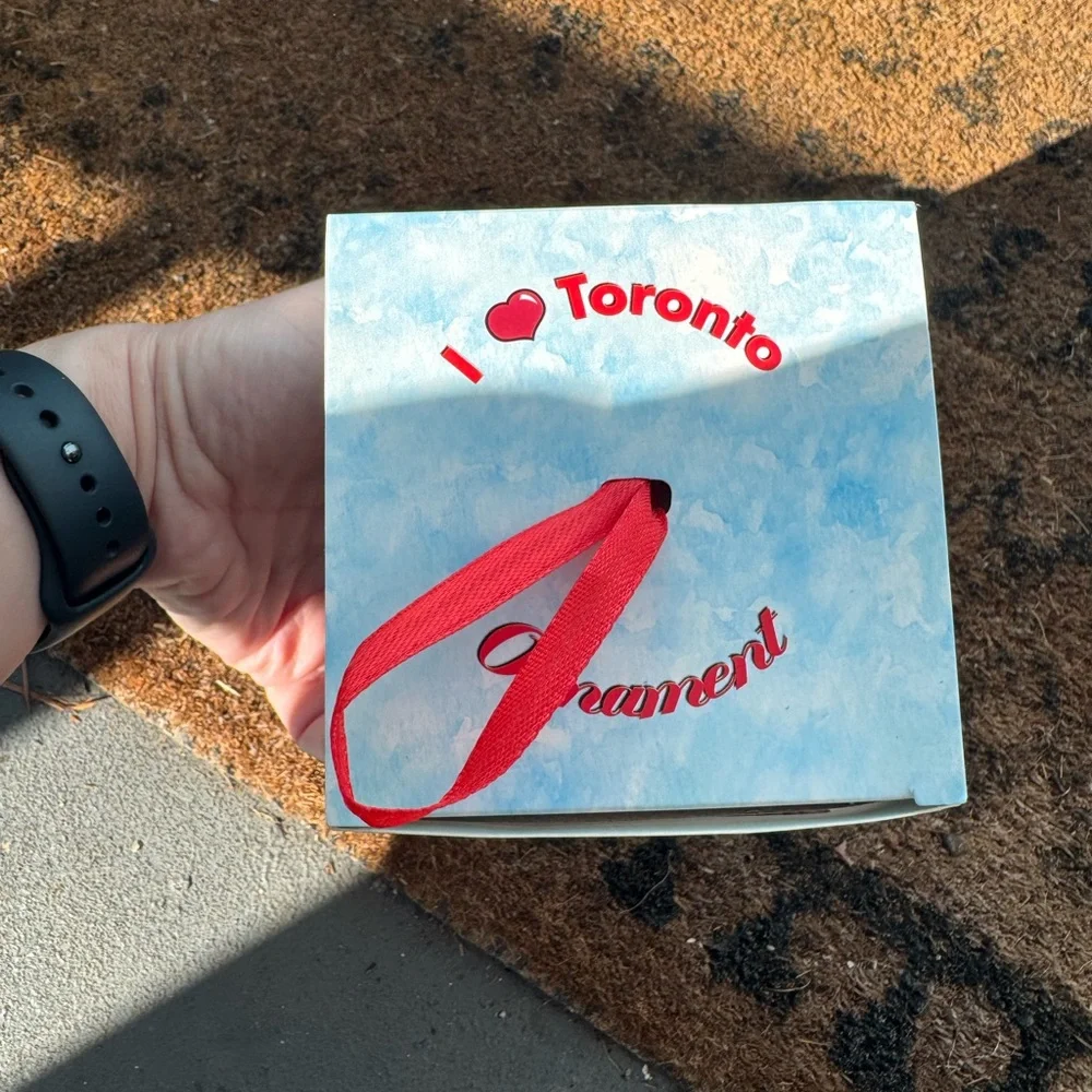 Toronto Souvenir Ornament with Red Ribbon